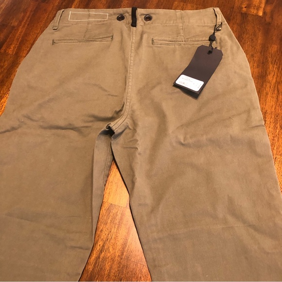 NWT $225 Rag + Bone Buckley Chino with Raw Hem in Olive - size 25! - Picture 11 of 13